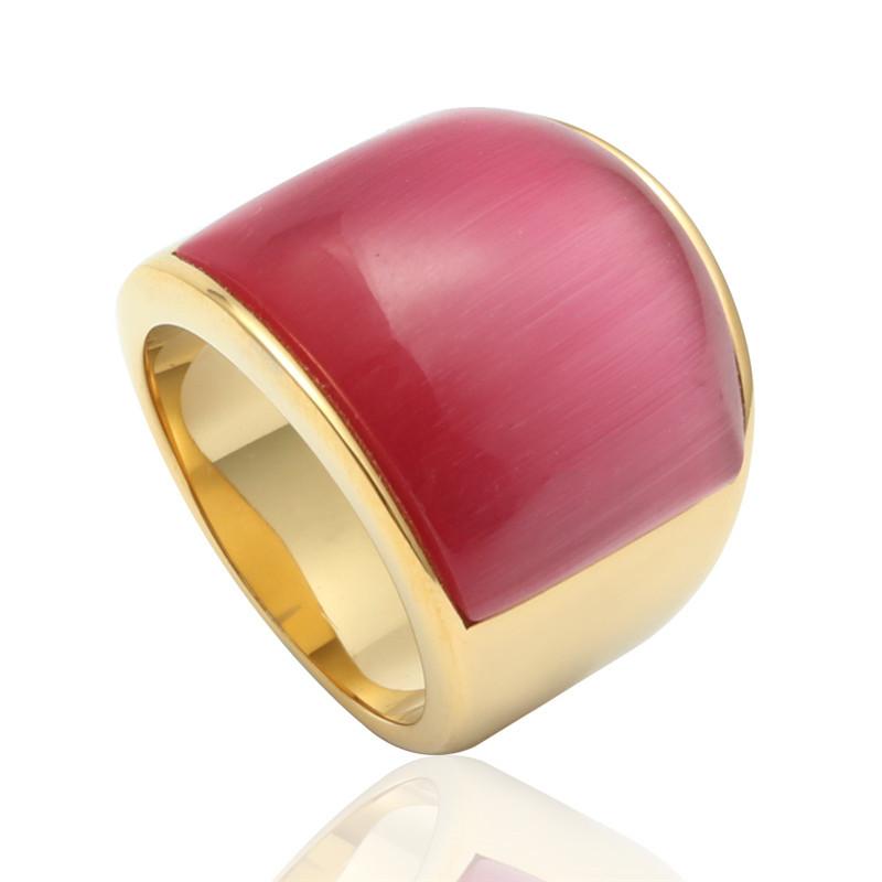 Ювелирное кольцо из нержавеющей стали с разноцветными драгоценными камнями, кольцо с черным агатом для мужчин и женщин, кольцо из титановой стали с разноцветными крупными драгоценными камнями