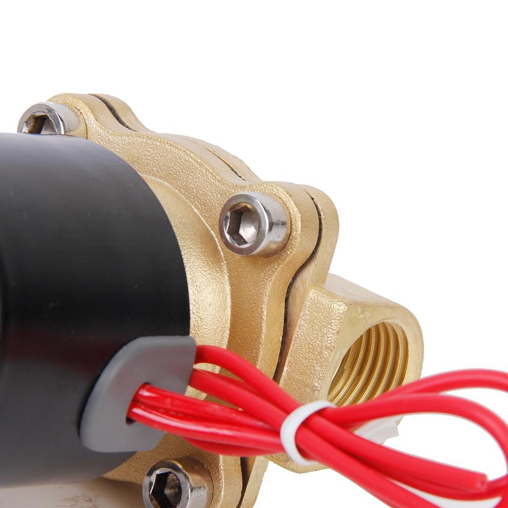 AC110V 1/2 дюйма латунный электрический электромагнитный клапан вода воздух топливо газ нормальный закрытый новый