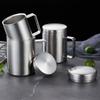 Stainless Steel Coffee Mug with Lid Double Wall Tumbler Jug Portable Milk Tea Cups Office Home
