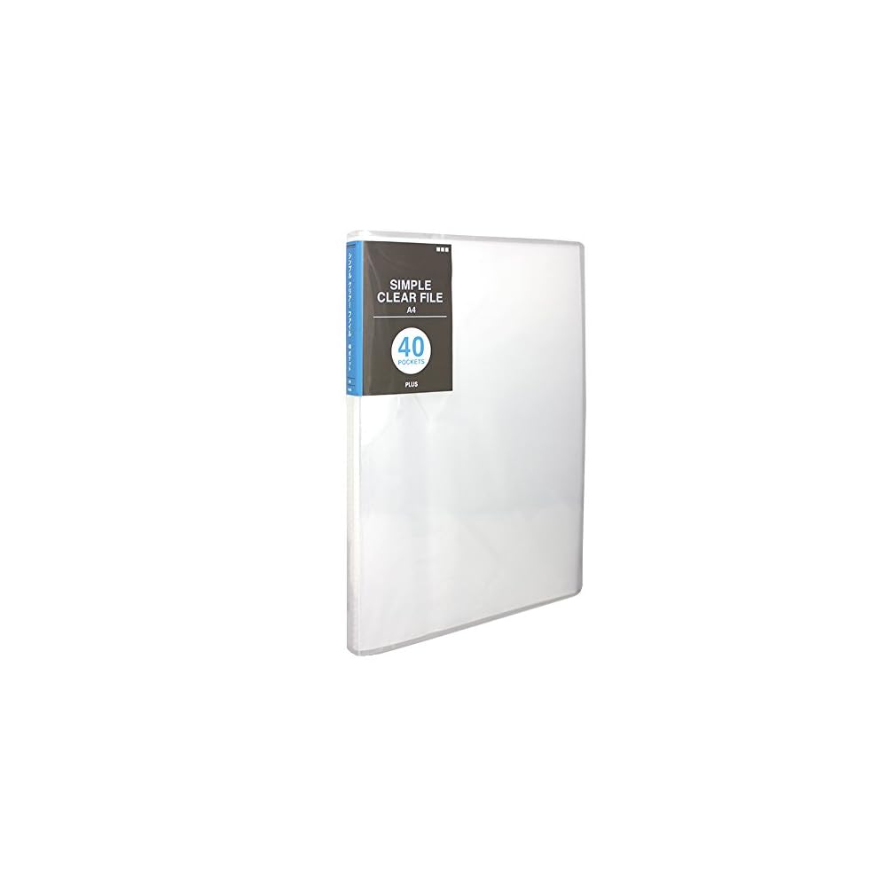 Plus Simple Clear File A4 40 Pockets Clear 5-Pack