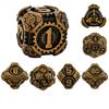 7pcs/set of Gear Metal Dnd Dice Set Polyhedral Number Dice Kit for Dnd TRPG Cthulhu COC Running Team D6 Board Game Dice