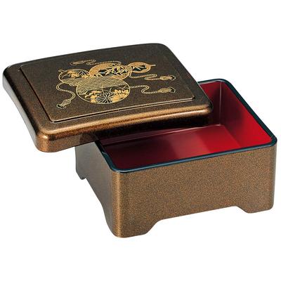 Fukui Craft Черный Джубако Угорь Козукидон Тыквенная коробка, 16,7x14,3x8см, Миска, (Угорь в миске), Дизайн «Груша-Земля», 5-729-8