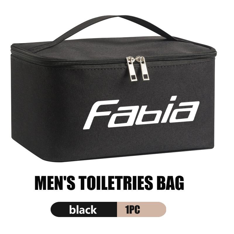 AAABS1 Large Capacity Car Logo Toiletry Bag Travel Storage Box Auto Accessories For Skoda Fabia Kamiq Superb Scala Enyaq-iV MK3 VisionS
