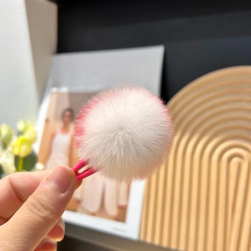 Новые 1 шт. красочные плюшевые заколки для волос Y2K Star BB для женщин, милые пушистые заколки для челки по бокам, корейский модный головной убор