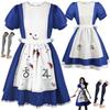 Anime Alice Princess Dress Maid Apron Dress Game Madness Returns Alice Cosplay Costume For Women Girls Halloween Party Costume