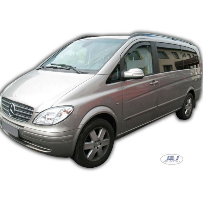 Дефлекторы воздуха - J&J AUTOMOTIVE - Mercedes Vito/Viano W639 - Тонированные - Усиленный акрил - Простая установка