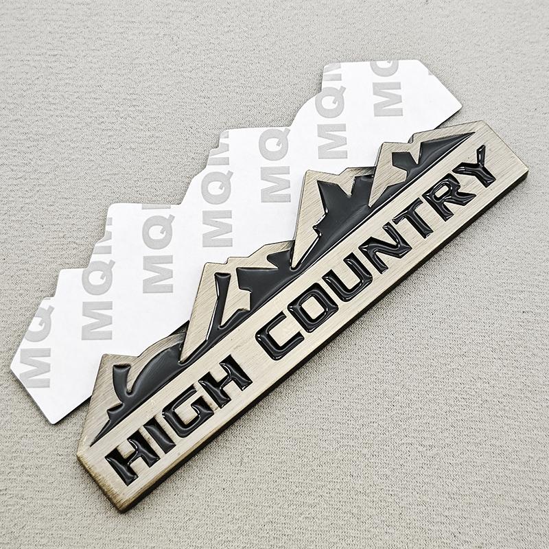 HIGH COUNTRY 3D Zinc Alloy Car Sticker Badge Suitable For Chevrolet Jeep Dodge Ford Modified Snow Mountain Metal Car Logo la2