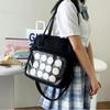Japanese Transparent Totes for Women Fashion Trendy Versatile Ita Bag Candy Color High-capacity Canvas Crossbody Bags