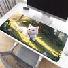 Large Mouse Pad, Desk Mat, Laptop Keyboard Pad, Computer Office Lock Edge Cute Cartoon E-Sports Border Gaming Table Mat 800*300*2mm, Adorable Cat