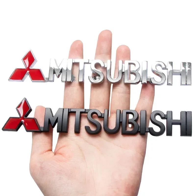 For Mitsubishi RALLIART ASX Triton Outlander Lancer Mirage Xpander Triton Metal 3D Car Front Grille Badge Rear Trunk Sticker