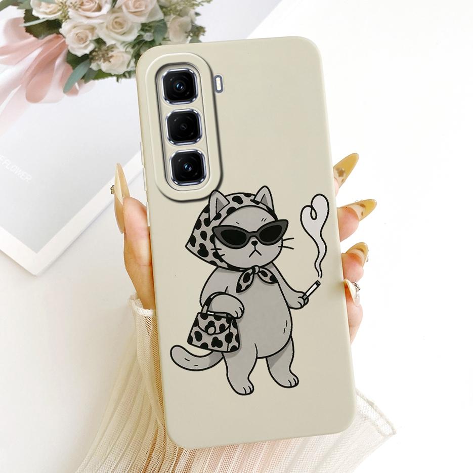 Для Infinix Hot 50 Pro Plus 4G Чехол X6880 Крутой Чехол с Рисунком Совы и Дракона Мягкий ТПУ Чехол для Телефона Для Infinix Hot 50 Hot50 Pro 4G Сумки