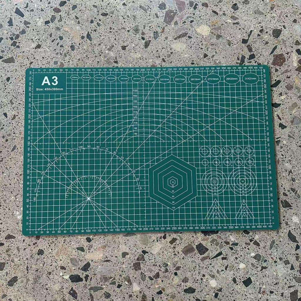 A1-A6 Двусторонняя зеленая самовосстанавливающаяся подложка для резки, 2,3 мм, для бумаги, искусства и гравировки.