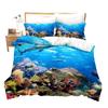 Sea Turtle Duvet Cover Underwater World Themed Marine Life Bedding Set for Women Teen Boys and Girls Gift for Bedroom Decoration
