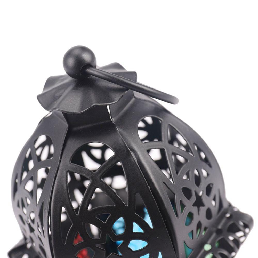 Wind Lamp Wedding Vintage Iron Glass Hanging Candle Lantern Candlestick Home Decor Candle Holders