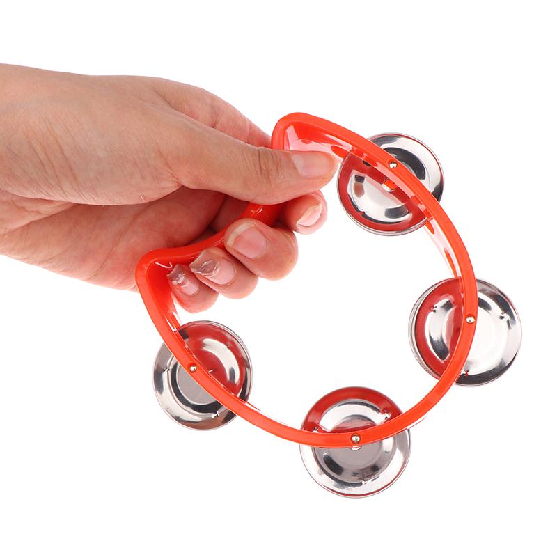 Детский сад Ручной тамбурин Металлические колокольчики Пластиковый погремушка Мяч Перкуссия Ktv Вечеринка Детская игра Игрушка Музыкальный инструмент