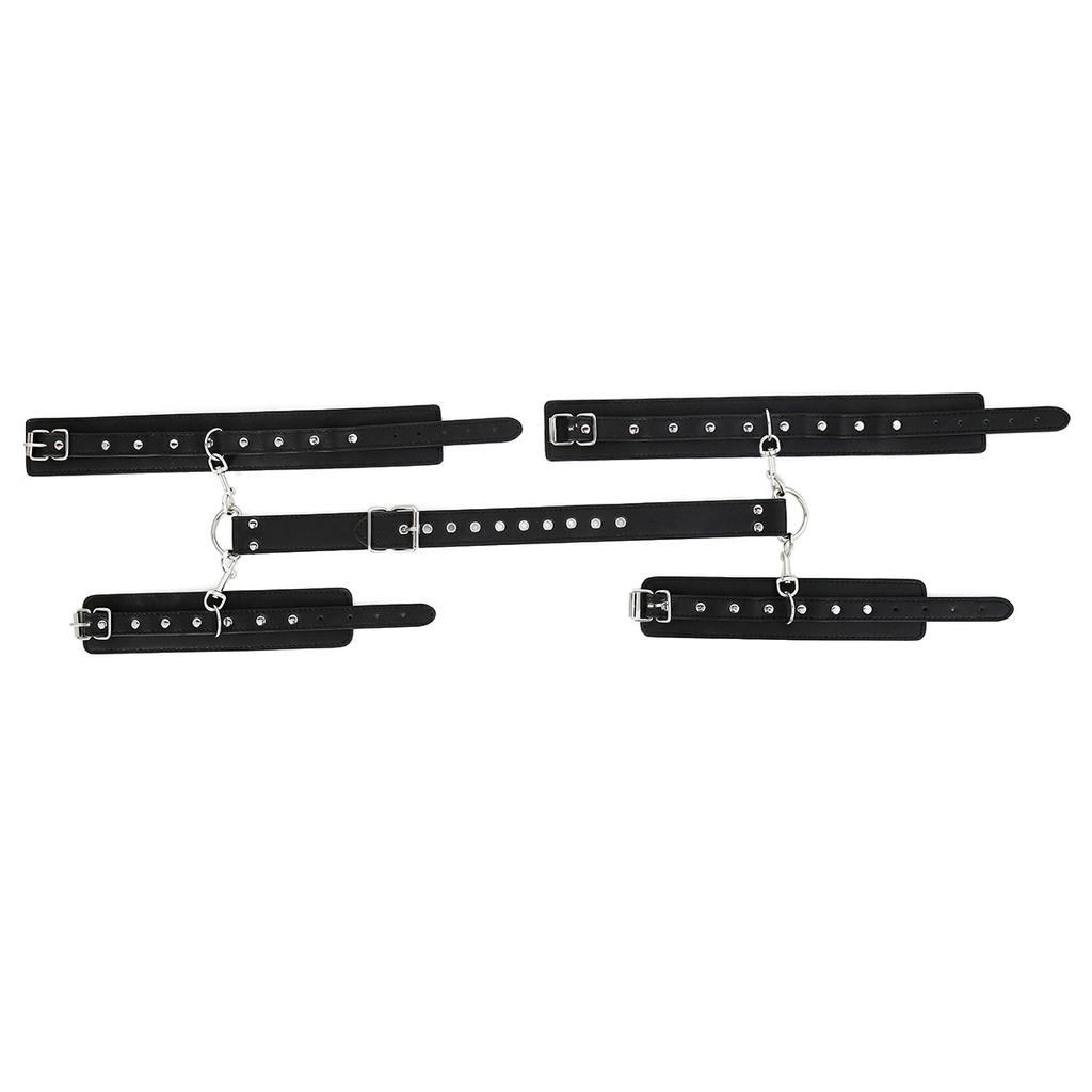 Связывание из искусственной кожи, черные наручники, секс-игрушка, раб, БДСМ, пояс верности, секс-мебель