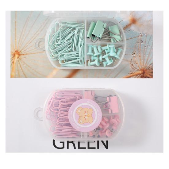 1 комплект скрепки для бумаг, прочный нержавеющий зажим «ласточкин хвост», I-образный набор гвоздей с коробкой для хранения для офисной школьной организации