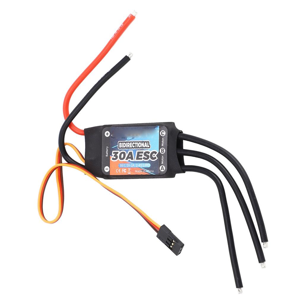 GTSKYTENRC Bidirectional 30A Brushless ESC Electric Speed Controller for RC Car Boat Underwater Propeller