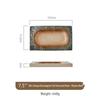 Vintage Kiln Glaze Ceramic Rectangular Dinner Plate Set
