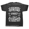 Funny Made In 1987 37th Cassette Tape Graphic Tshirts Unisex Womens Fashion Casual Tshirt 100 Cotton Loose Oversized T Shirt