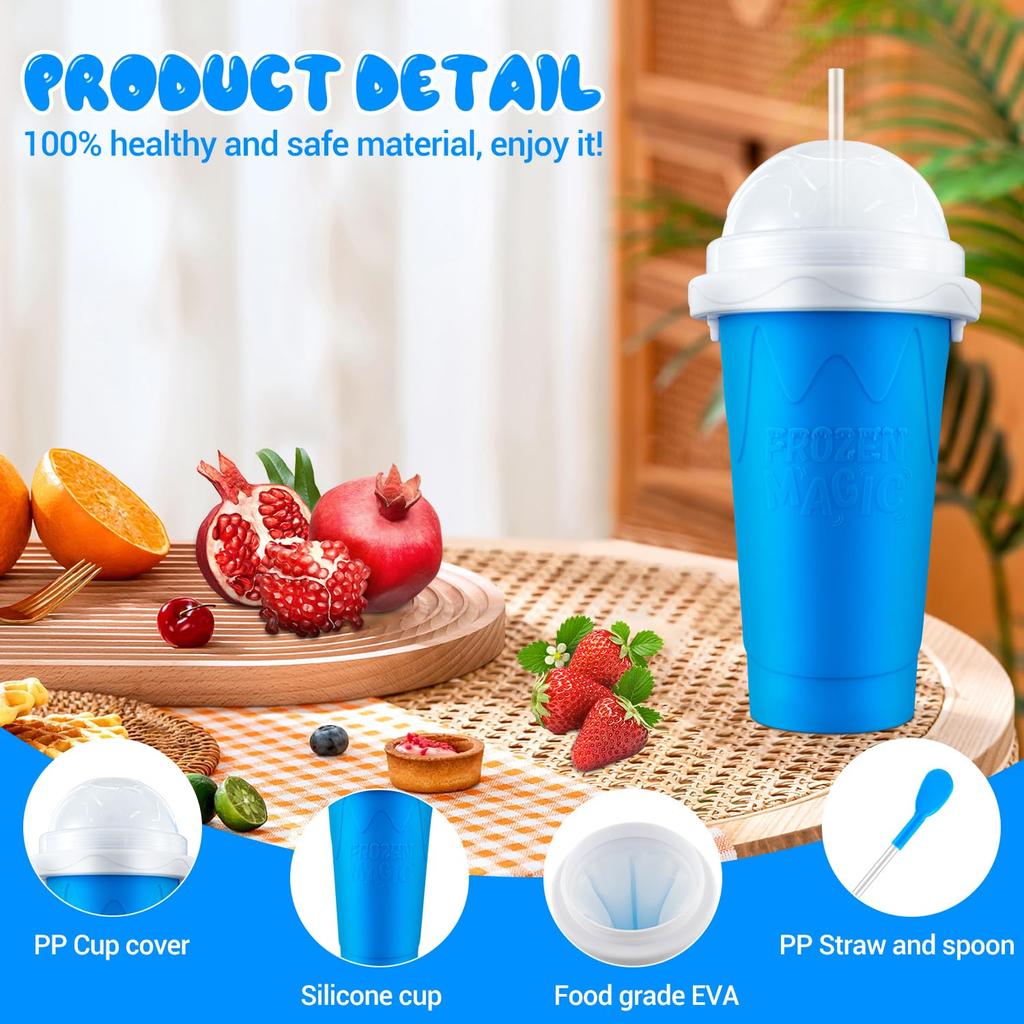 Summer Magic Slushy Maker Squeeze Cup Самодельный молочный коктейль-генератор Охлаждающий стакан Squee DIY для семьи