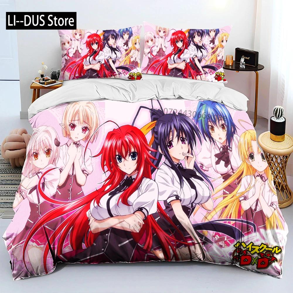 Сексуальная Девушка High School DxD Аниме Комплект Постельного Белья Пододеяльник Постельный Комплект Чехол на Одеяло Наволочка Одеяло Размер King Queen Мальчики Взрослые