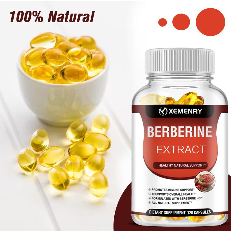 Xemenry Berberine HCl 1800mg, 120 Veggie Capsules — Berberis aristata Extract for Metabolic & Overall Wellness