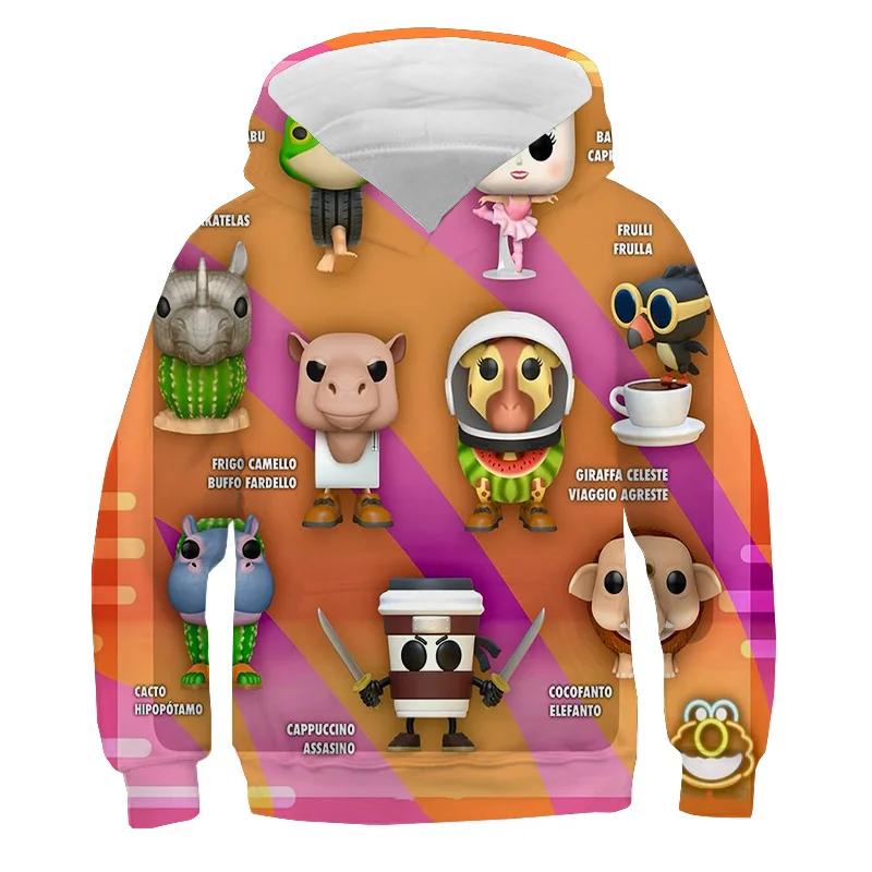 Italian Brainrot Shimpanzinni Bananini Fashion Hoodie Tralalero Tralala Sweatshirt Teen Hoodied Sports Kids Men Popular Hoodies