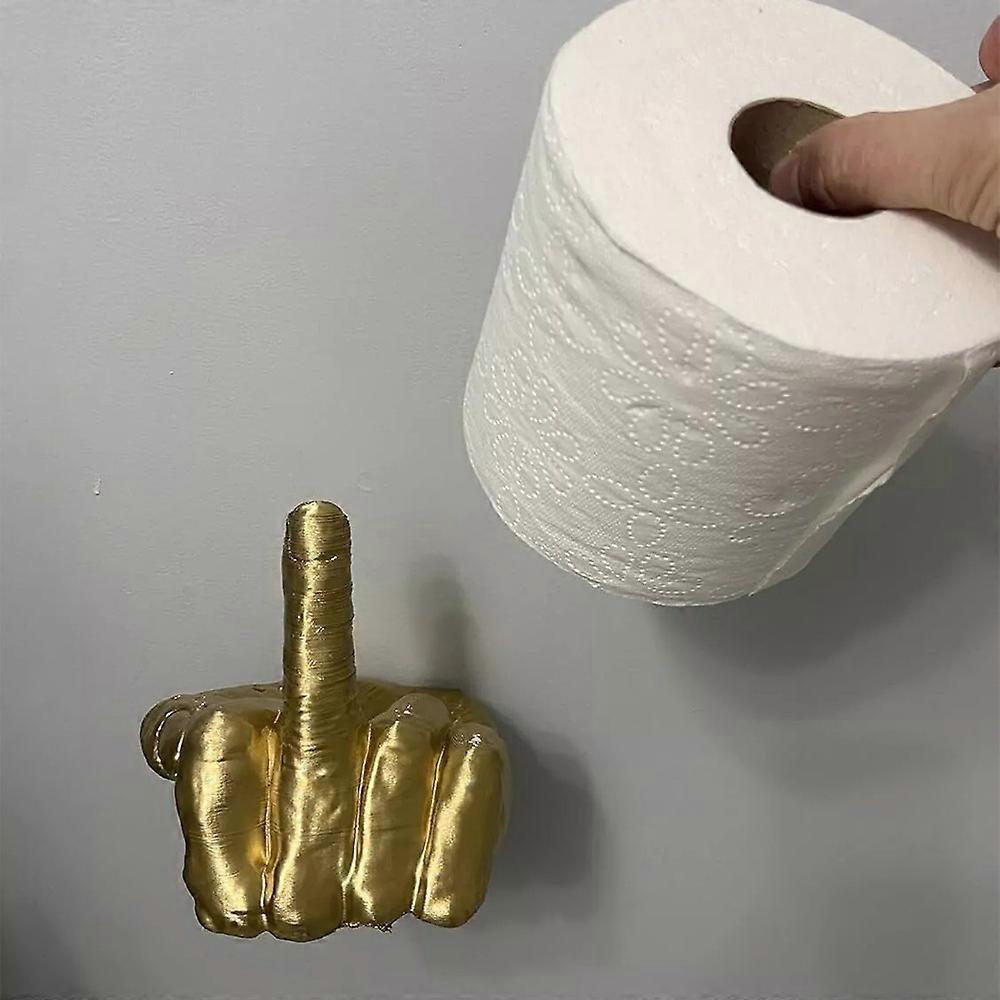 Middle Finger Toilet Paper Holder,Symbol of Defiance Fun 3D Printing Wall Mount