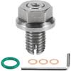 for Car Motorcycle Boat Oil Drain Plug Anti Leakage Engine Oil Pan Drain Bolt Screw Thread Repair Silver Tone with 3 Gasket Copper M12.1-1.75mm