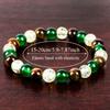 Ювелирные изделия для привлечения богатства Браслет из бисера зеленого агата с тигровым глазом Подарок Модный аксессуар из натурального камня