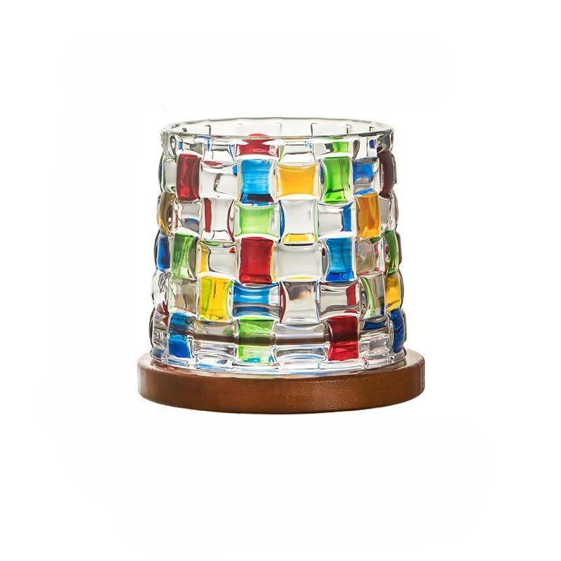 Набор расписанных вручную вращающихся стаканов для виски, креативные чашки для пива и вина для домашнего бара, для снятия стресса