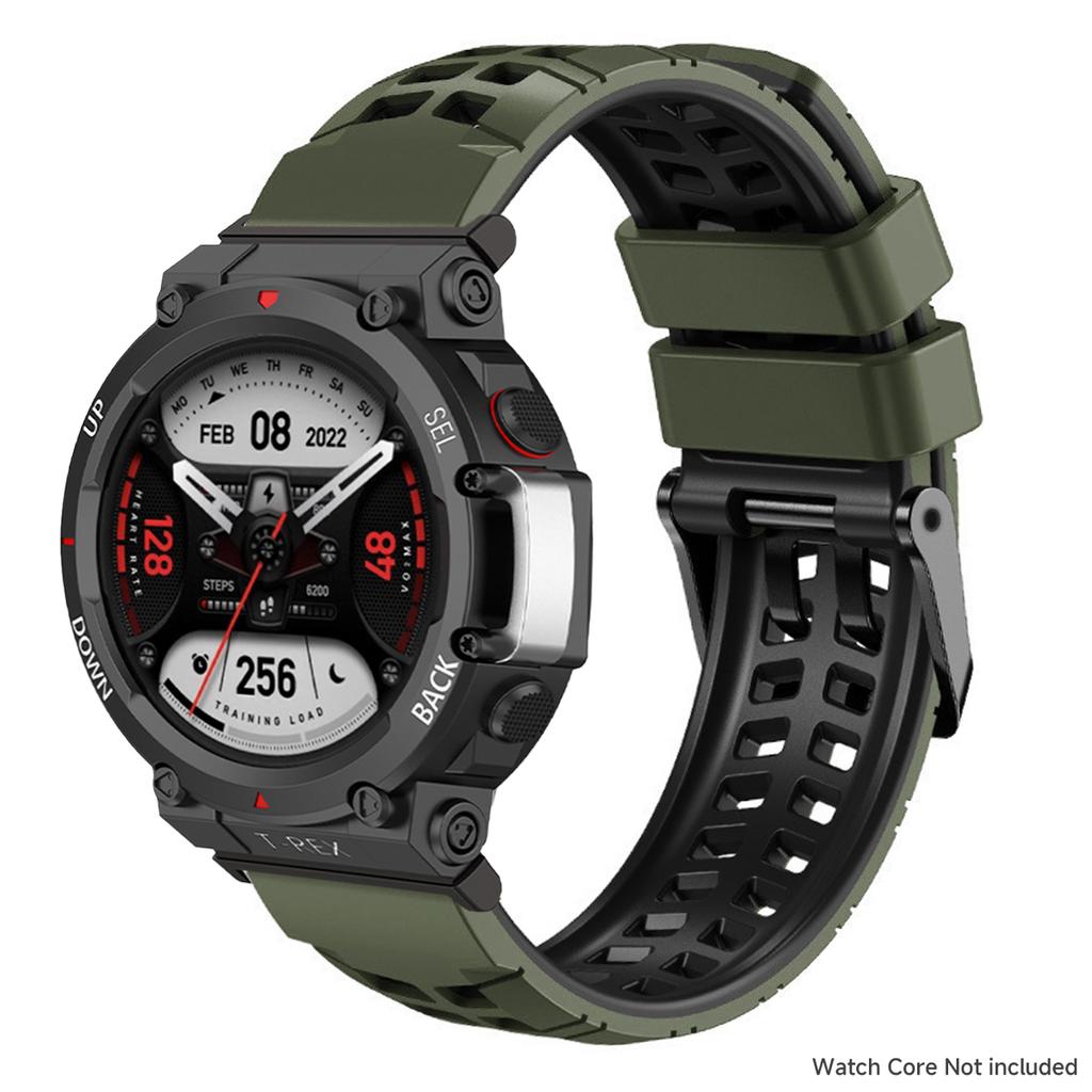 Силиконовый спортивный ремешок для Amazfit T-rex 3/2/1, двухцветный регулируемый ремешок для T-rex Pro/Ultra/2ultra, дышащий браслет для смарт-часов