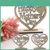 Eco-friendly Wooden Heart Plaque For The Best Mum On Mothers Day Freestanding