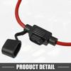 A ABSOPRO Fuse Holder 20A Mini Style Fuse 12 AWG Fuse Holder Waterproof