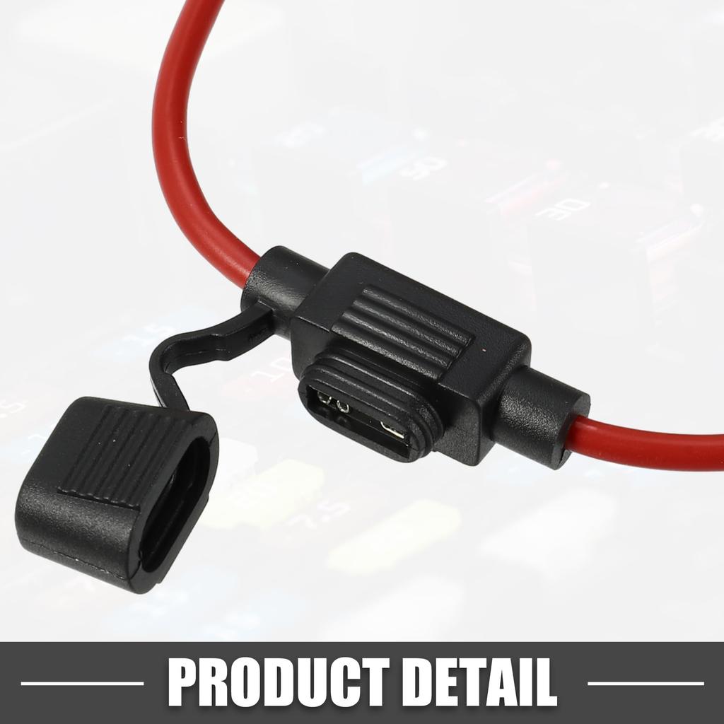 A ABSOPRO Fuse Holder 20A Mini Style Fuse 12 AWG Fuse Holder Waterproof