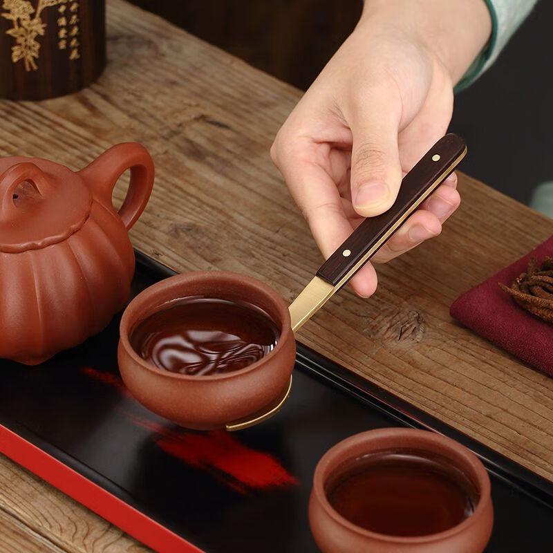 Ebony Wood and Pure Brass Tea Ceremony Set