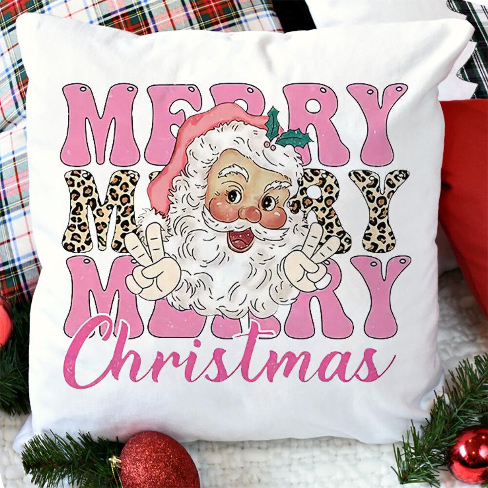 Чехол для подушки с рождественским узором для дивана, чехол для подушки с рождественским принтом, декор для комнаты для рождественской вечеринки