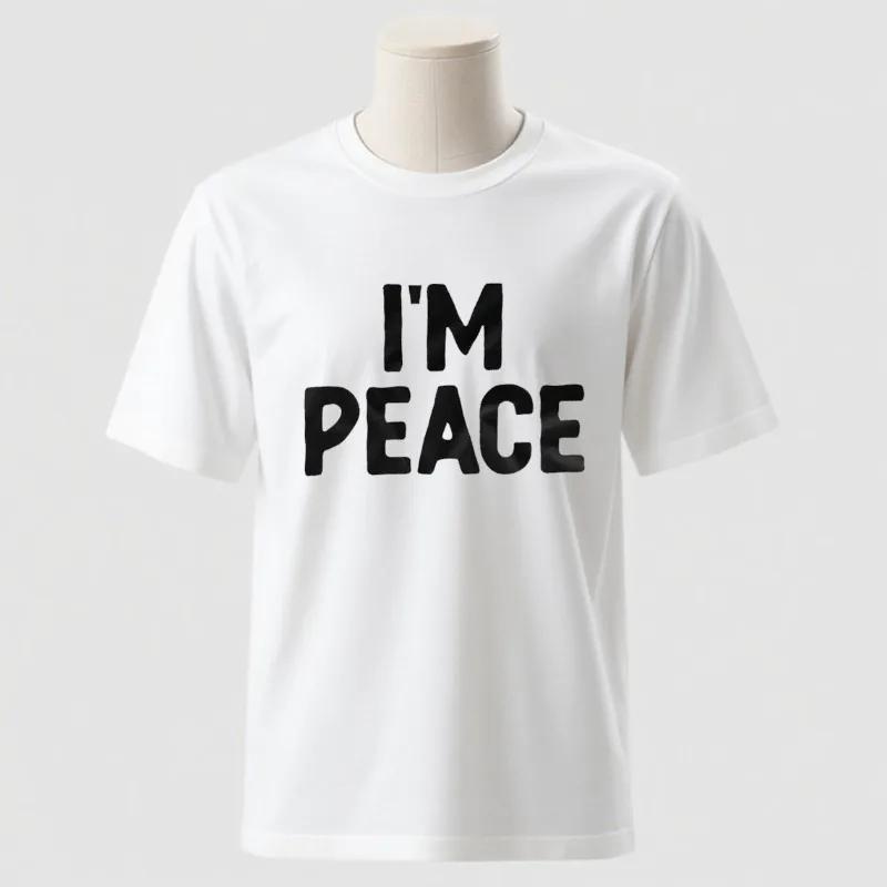 Couple I Come in Peace I Am Peace Funny T-Shirts Double Meaning Humor Inappropriate Harajuku Sleeve Casual Aesthetic Clothes