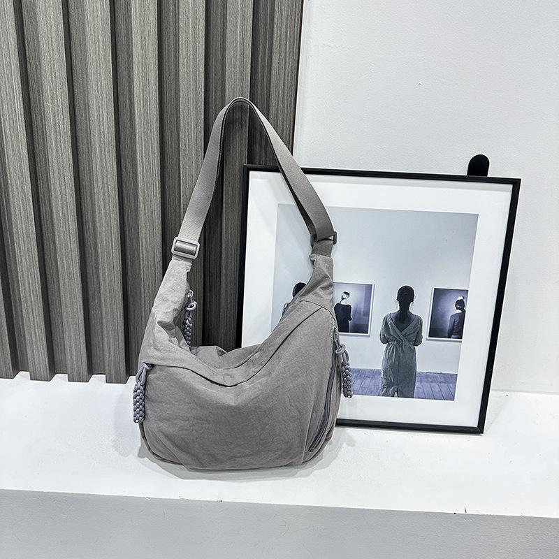 Одноплечевая тканевая сумка, универсальная сумка-пельмень, женская простая сумка-мессенджер большой вместимости, женская маленькая сумка кросс-боди для новых студенток