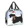 Scottish Terrier Resuable Lunch Boxes Women Multifunction Butterfly Scottie Dog Thermal Cooler Food Insulated Lunch Bag