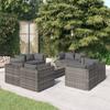 Day and Night - Day and Night Garden Furniture Set 9 Pieces and Gray Synthetic Rattan Cushions