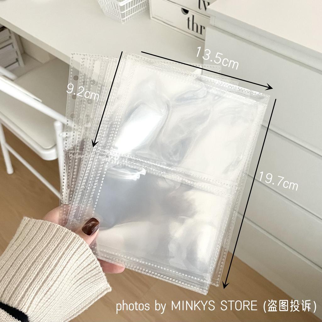 MINKYS Искусственная кожа Серебристый A5 K-pop Фотокарточки Коллекционный Блокнот Идол Фотокарточки Книга Идол Альбом для хранения Канцелярские товары
