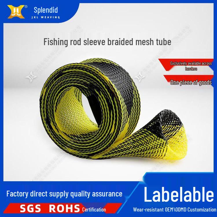 SGS Certified Braided Fishing Rod Protection Sleeve for Telescopic Lure Rods