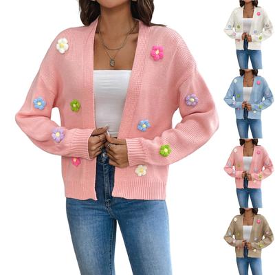 Женская футболка с винтажным цветочным принтом, круглым вырезом, свободная, с длинным рукавом, средней длины, с большим пальцем, с утечкой