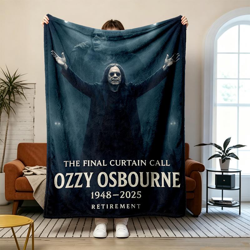 Ozzy Osbourne Soft and comfortable flannel Suitable for sofas living rooms outdoor camping travel and also makes a great anniversary gift