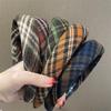 Повязка на голову с клеткой "Академия" и губчатой основой - Ретро-аксессуар для волос в корейском и японском стиле.