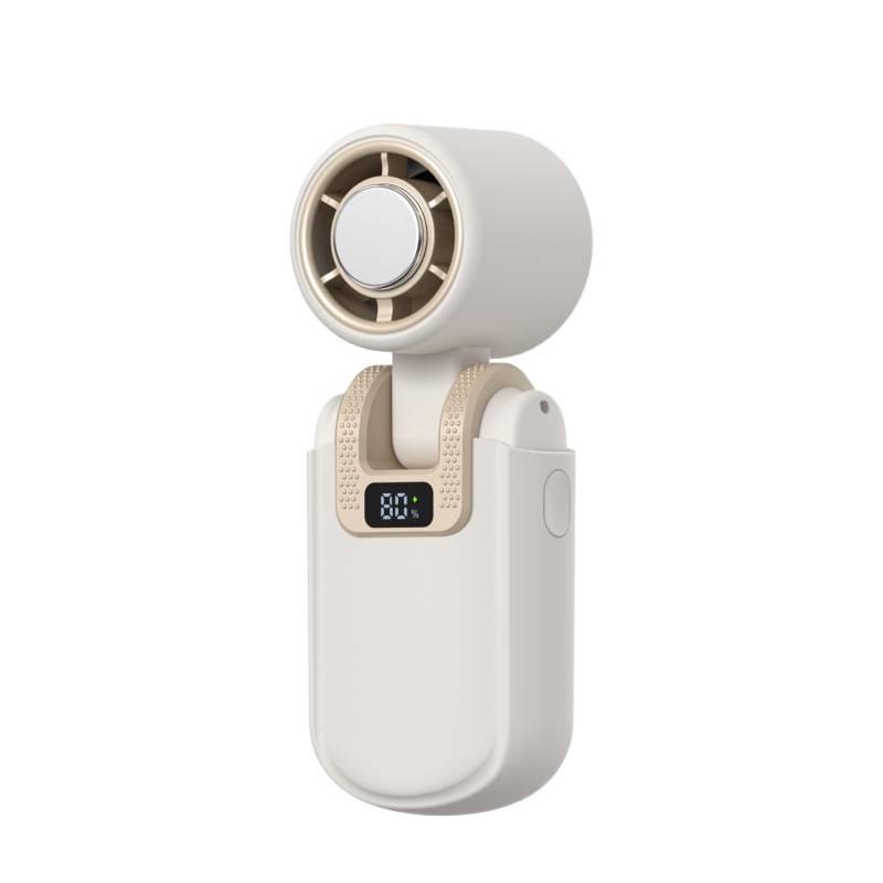 Compact High-Speed Handheld Cooling Fan with Ice Pack, Portable and Rechargeable, Foldable Design