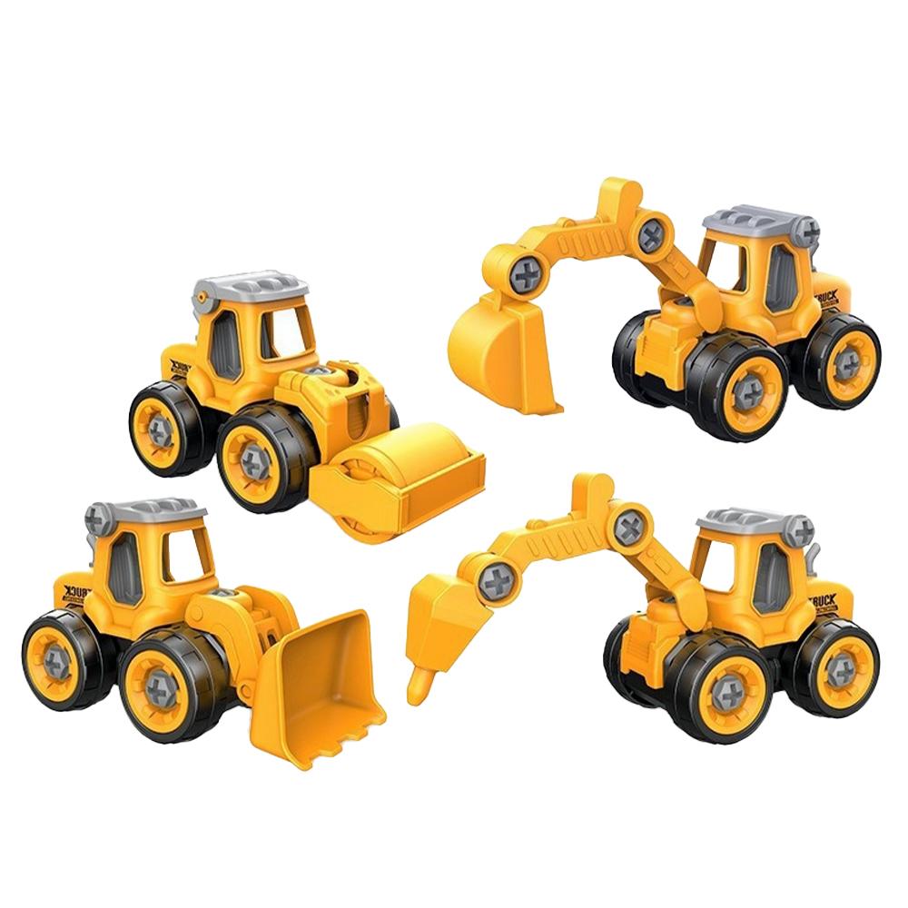 Construction Vehicle Toy Kit DO IT YOURSELF Engineering Truck Set Battery-Free Mini Excavator Model Birthday Infant Shower Gift Idea ideal for Boys