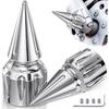 3,6" Мотоциклетные хромированные крышки гаек передней оси, CNC левая и правая, шипованные колпачки гаек передней оси, совместимые с Harley Touring Sportster Dyna Softail Street Tri